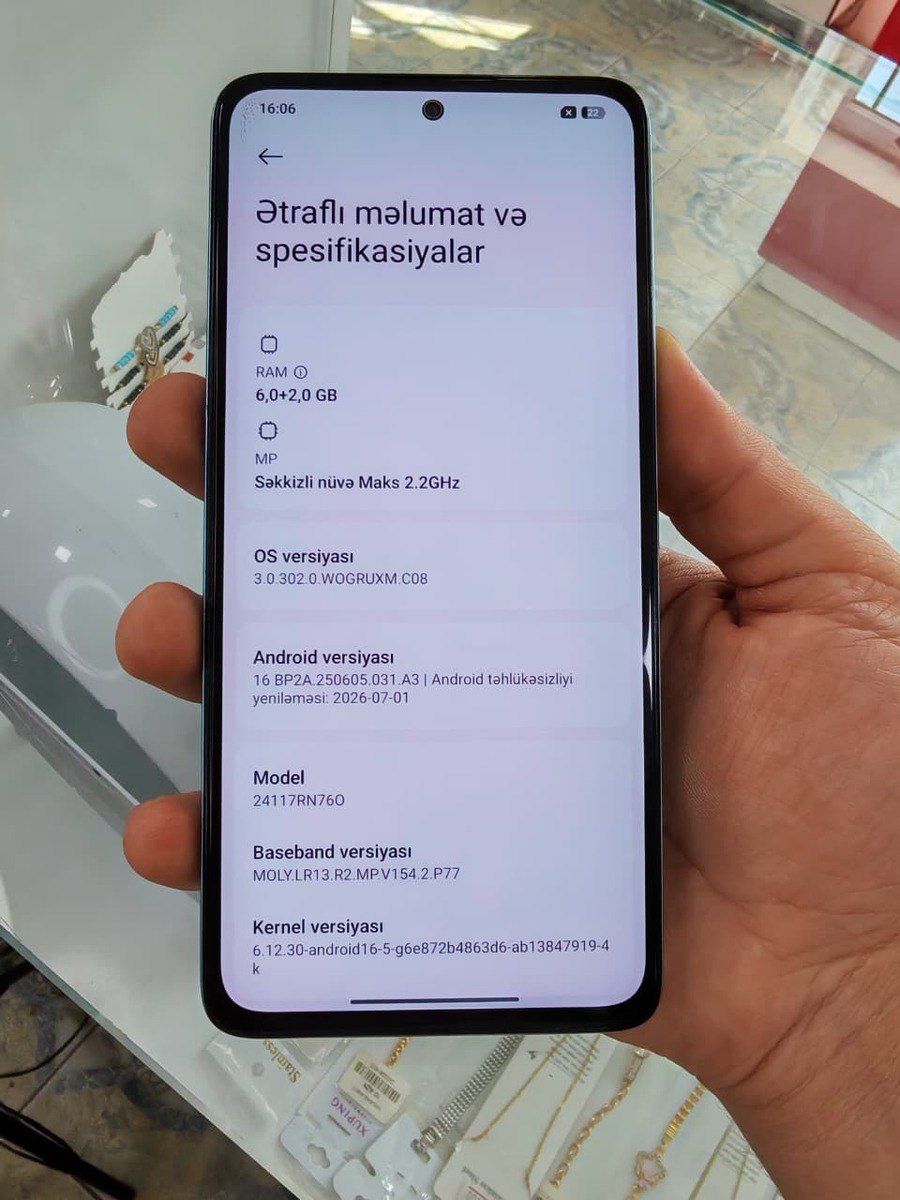 Xiaomi Redmi Note 14 Ocean Blue 128GB/8GB — Mallar, Gəncə (4)