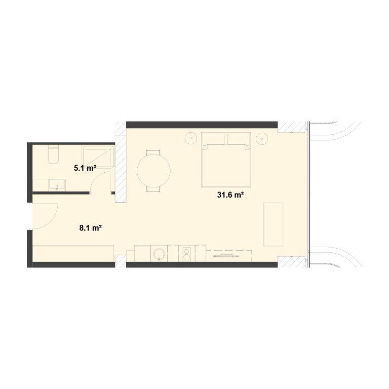 Satılır 1 otaqlı yeni tikili 52.7 m² — Mənzil, Bakı (7)