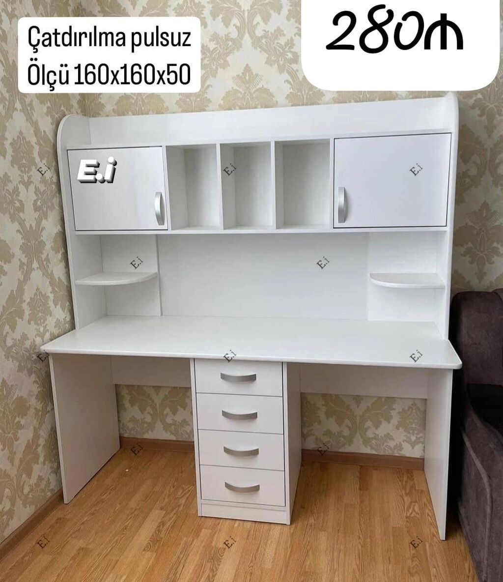 *İki Nəfərlik Yazı masası 280Azn 💥* ✔️Rəng seçimi var *Çatdırılma və — Mebel, Bakı