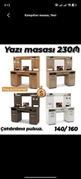 Yazı/kompüter masası – 230₼ - Ölçülər: 140/160 (eni variantları — Mebel evim