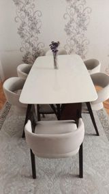 Masa dəsti 1000azn satılır az istifadə olunub mərmərdir. Masa açılmır — Furniture