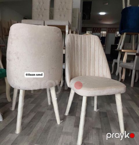 Mebel mağazası üçün yumşaq oturacaqlı yemək otağı stulu. - Model