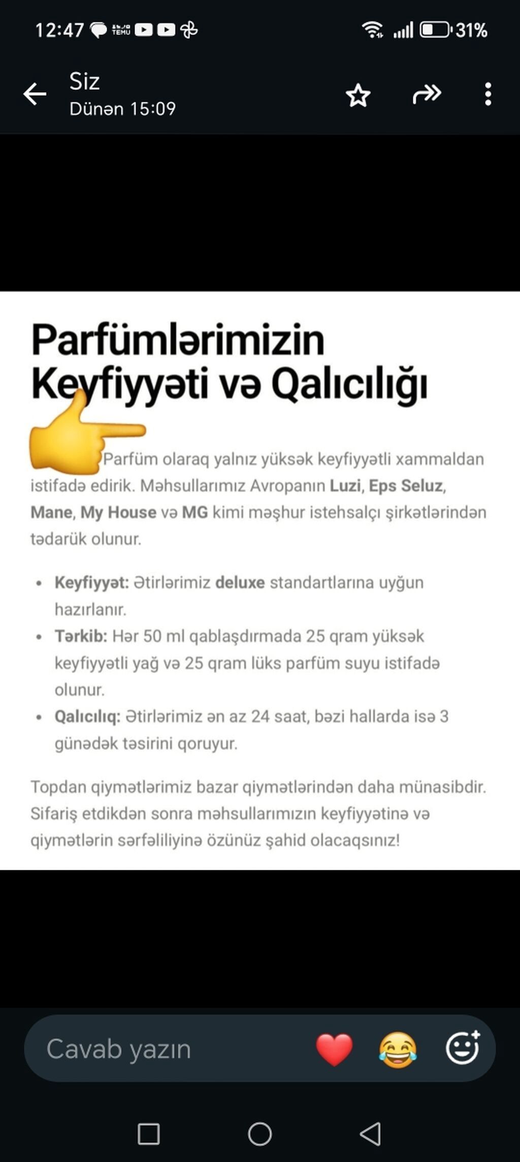 Parfüm yağları – müxtəlif ətir nüansları ilə Həcm və qiymətlər — Gözəllik və sağlamlıq, Bakı (4)