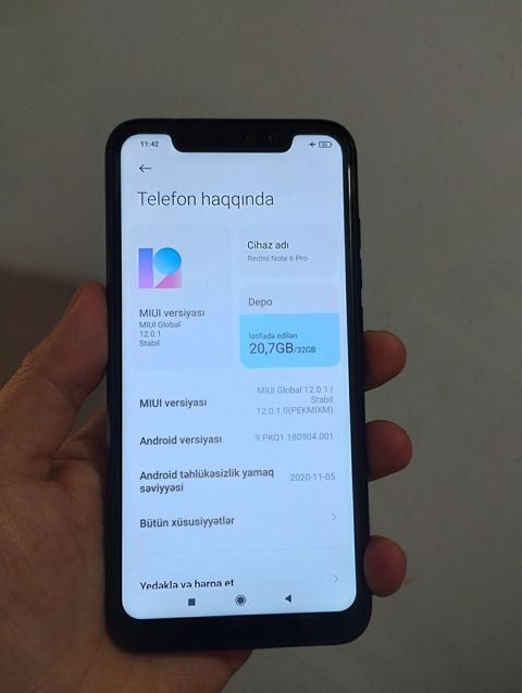 Redmi Note 6 Pro, 32 GB, rəng - Qara, Barmaq izi