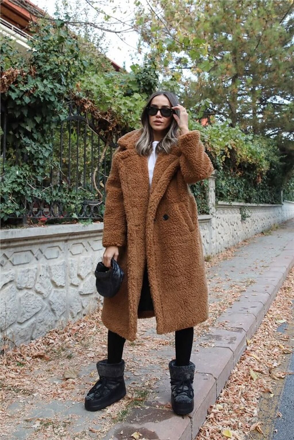 Qəhvəyi teddiyə bənzər palto, Bershka, S ölçü — Yelek, Masazır