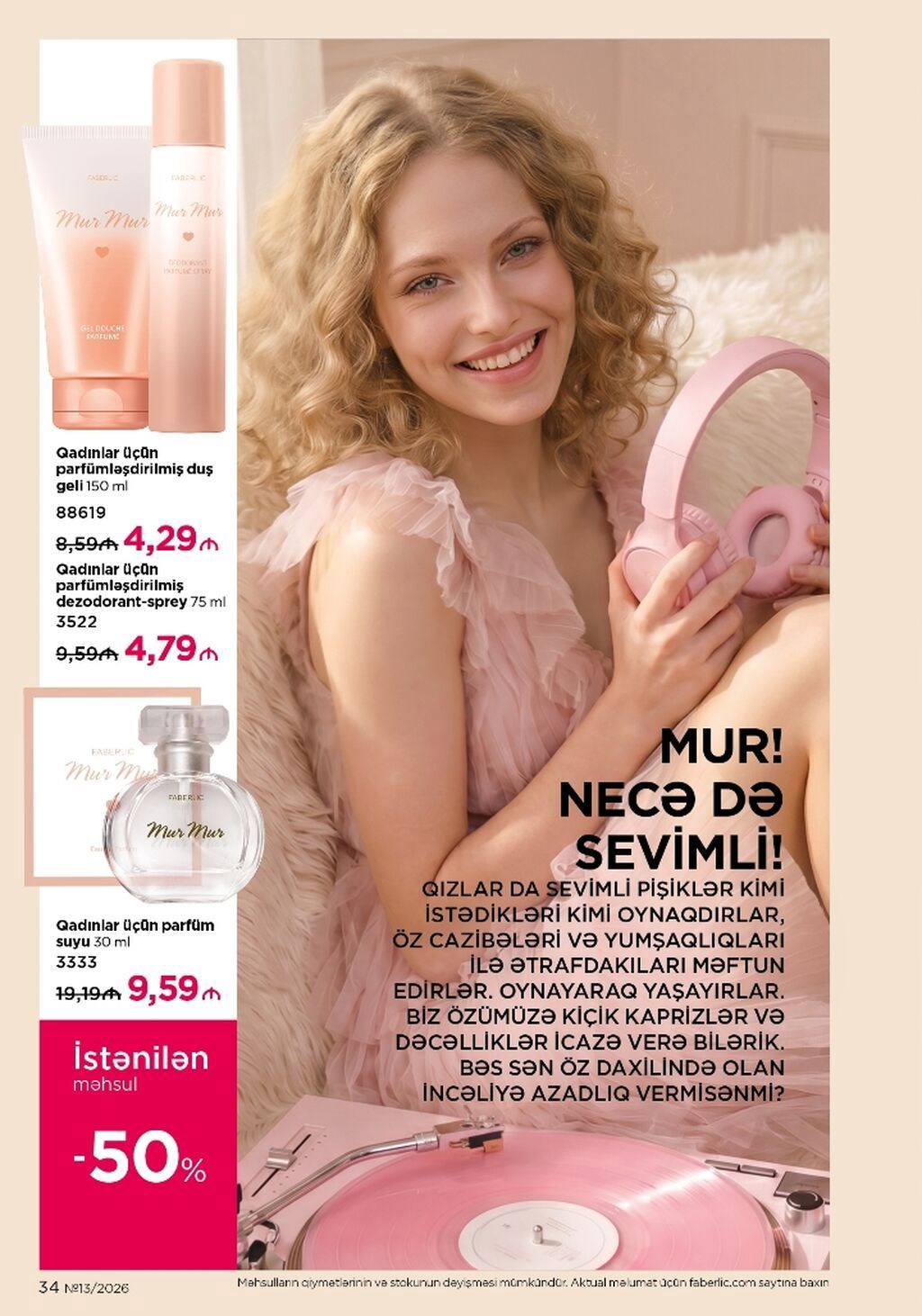 Faberlic Mur Mur və Mur Mur Blanc ətirləri və bədən baxımı Mur Mur – — Gözəllik və sağlamlıq, Cəbrayıl