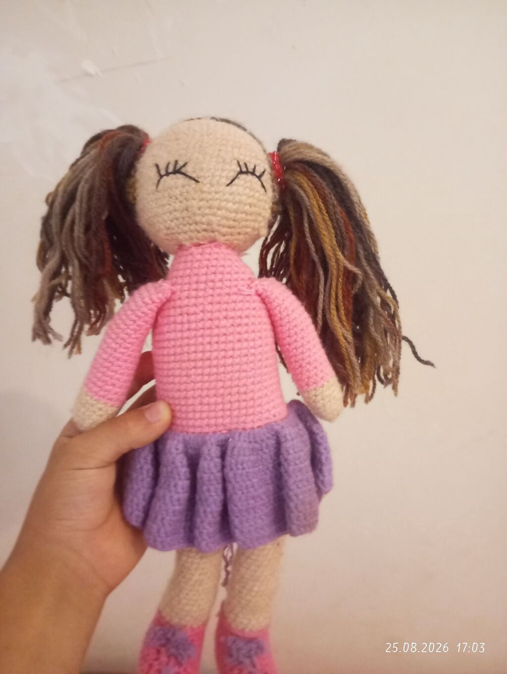 Əl işi amigurumi kukla - Material: Yumşaq akril ip və toxuma — Oyuncaqlar, Saray (2)