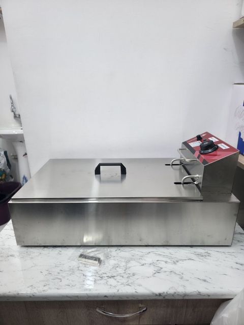 Pastry/çörək qızartması üçün peşəkar elektrikli yağ vannası (fryer)