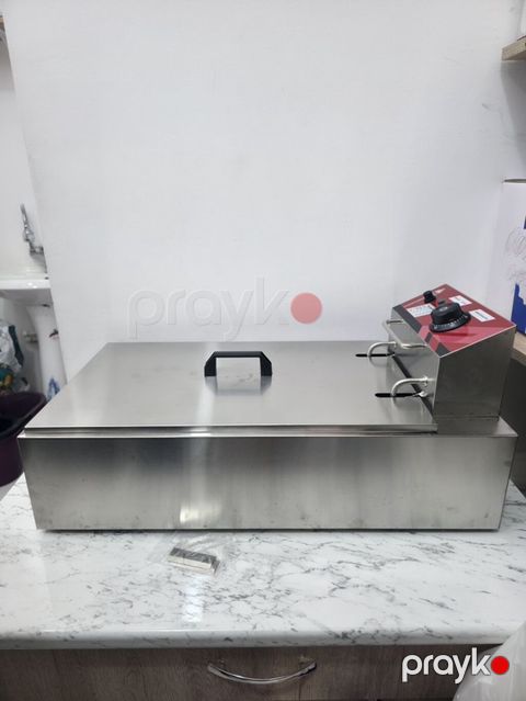 Pastry/çörək qızartması üçün peşəkar elektrikli yağ vannası (fryer)