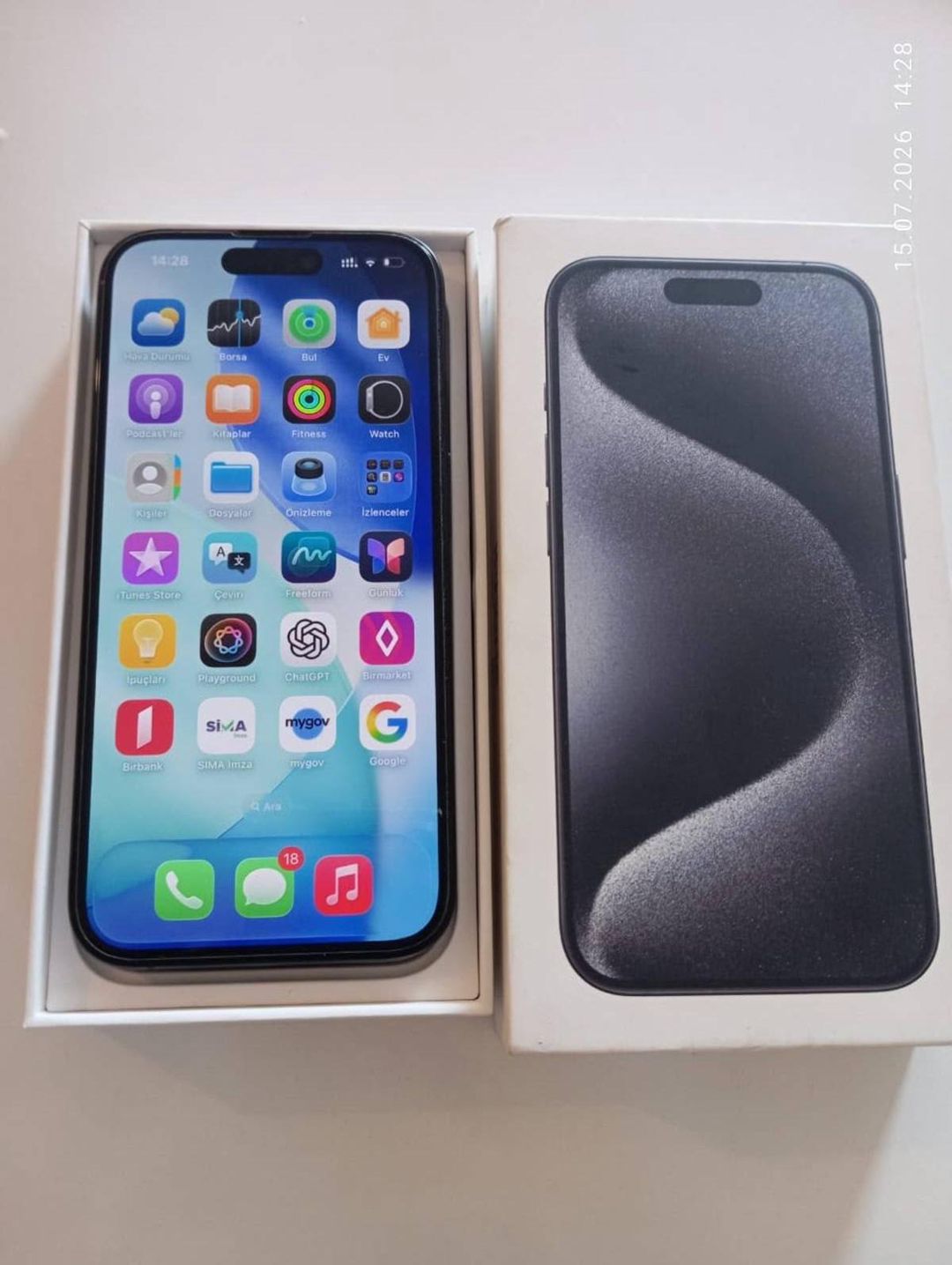 Apple iPhone 15 Pro Blue Titanium 128GB/8GB — Smartfonlar, Bakı (2)
