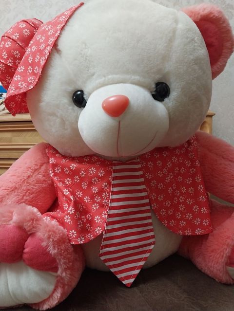 Məşhur Teddy Böyük ölçülü yumuşaq plyuş ayı oyuncağı eni 56sm