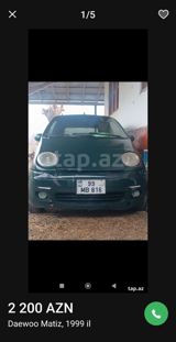 Daewoo Matiz: 0.8 l | 1999 il Sedan — Daewoo