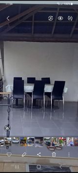 Qara rəngdə 2masa və 6 ədəd stul dəsti - Masa: düzbucaqlı stolüstü — Mebel