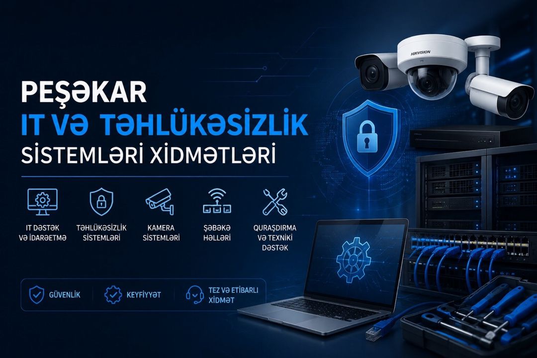 Peşəkar IT və təhlükəsizlik sistemləri xidmətləri — Mallar, Bakı