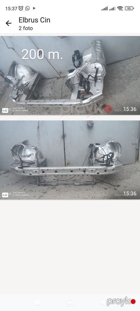Avtomobil üçün ön panel (motor hissəsinin ön karkası) – kəsilmiş