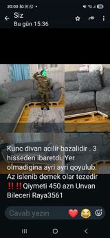 Künc divan – açılır və bazalı model. - 3 hissədən ibarətdir, modullar — 2-ci əl əşyalar — Divanlar
