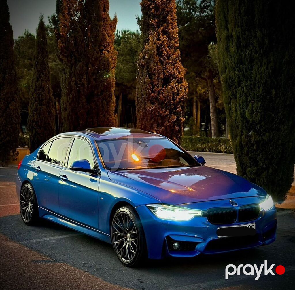 BMW 3 Series Sedan – Estoril Blue, M Paket xarici görünüş 10-AJ-123 — Avtomobillər, Bakı (2)