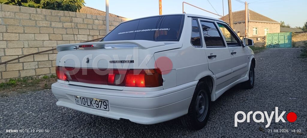 VAZ 2115 “Samara” sedan - Kuzov: 4 qapılı sedan, ağ rəng, aerodinamik 10-LK-979 — Avtomobillər, Bakı (2)