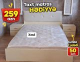 Taxt dəsti – müasir dizaynlı, krem rəngində. Yumşaq başlıqda düyməli — Furniture