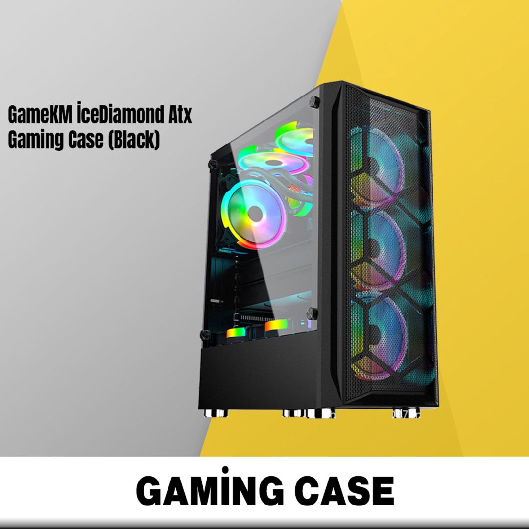 Gaming case "GameKM IceDiamond Atx Gaming Case (Black)" — Elektronika, Bakı (2)