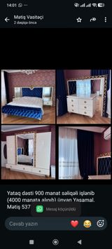 Yataq dəsti 900 manat səliqəli işlənib (4000 manata alınıb) ünvan — Furniture