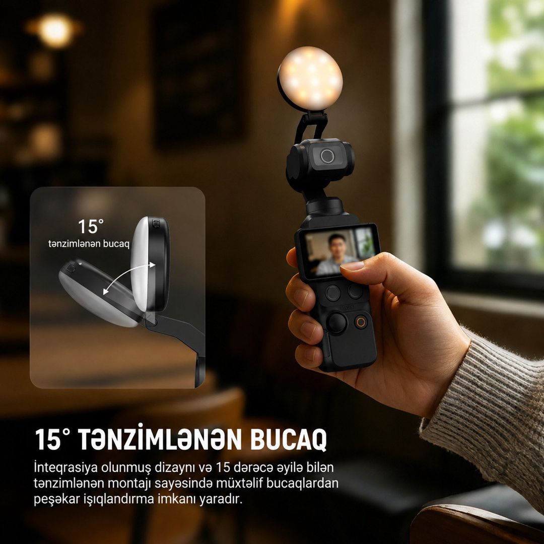 Neewer M29 DJI OSMO Pocket 4 işığı — Elektronika, Bakı (5)