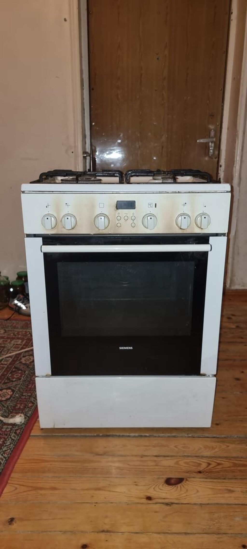 Siemens qaz sobası – 4 gözlü, qaz üstü + elektriklə işləyən soba — Mətbəx texnikası, Digah