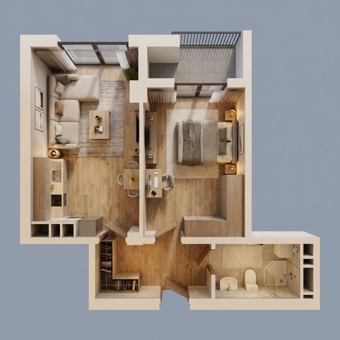 Satılır 1 otaqlı yeni tikili 58 m² — Mənzil, Bakı (10)