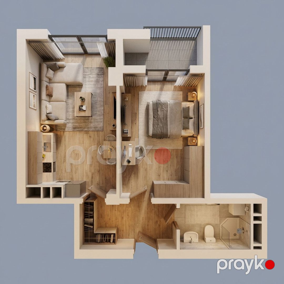 Satılır 1 otaqlı yeni tikili 58 m² — Mənzil, Bakı (10)