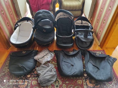 İkizlər üçün çoxfunksiyalı uşaq arabası dəsti - Yan-yana yerləşimli