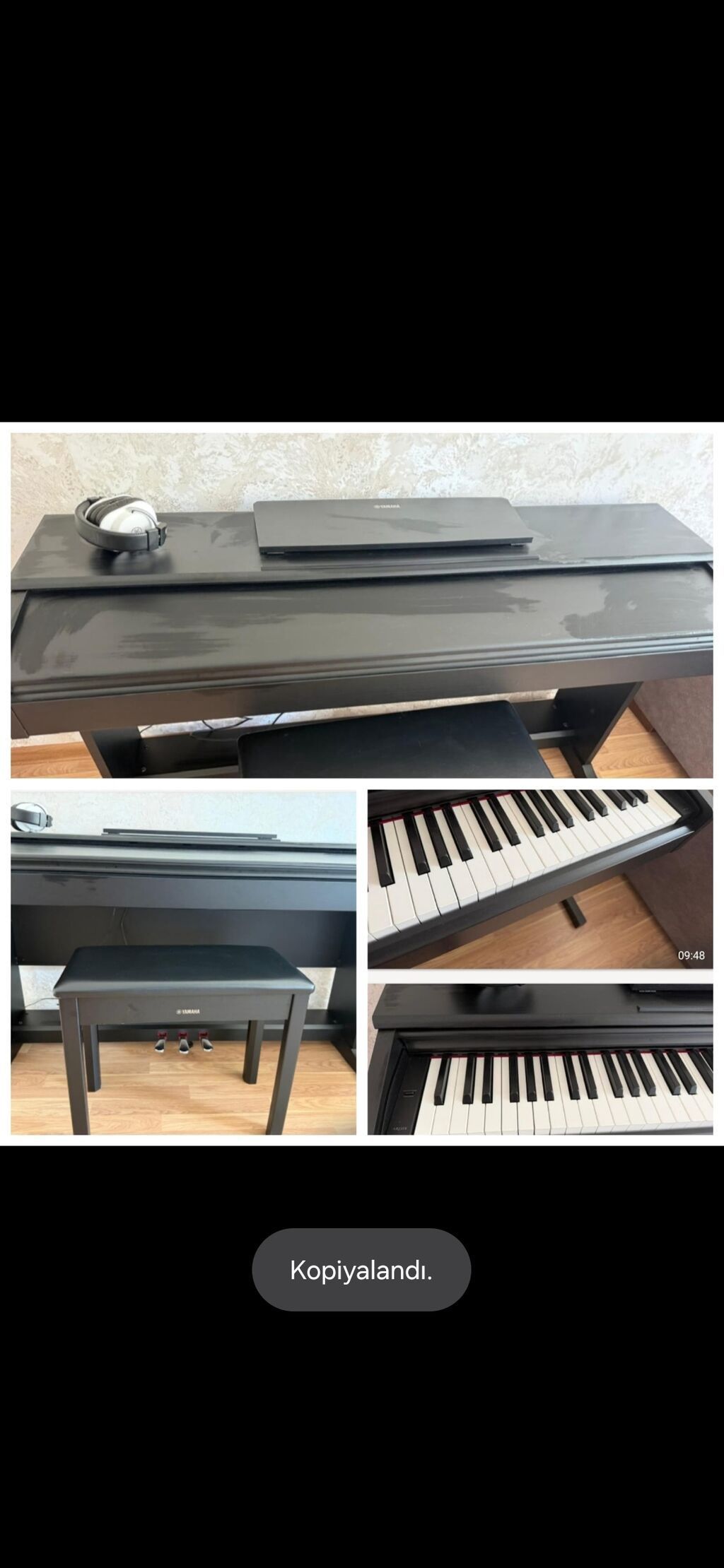 Piano satılır 4 ay iwlenib 2200 alinib 1200 azn satılır.Ünvan Saray — Mallar, Füzuli