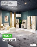 Yataq Dəsti – 750 Komplektin tərkibi və ölçülər: - Çarpayı: 1 ədəd — Furniture