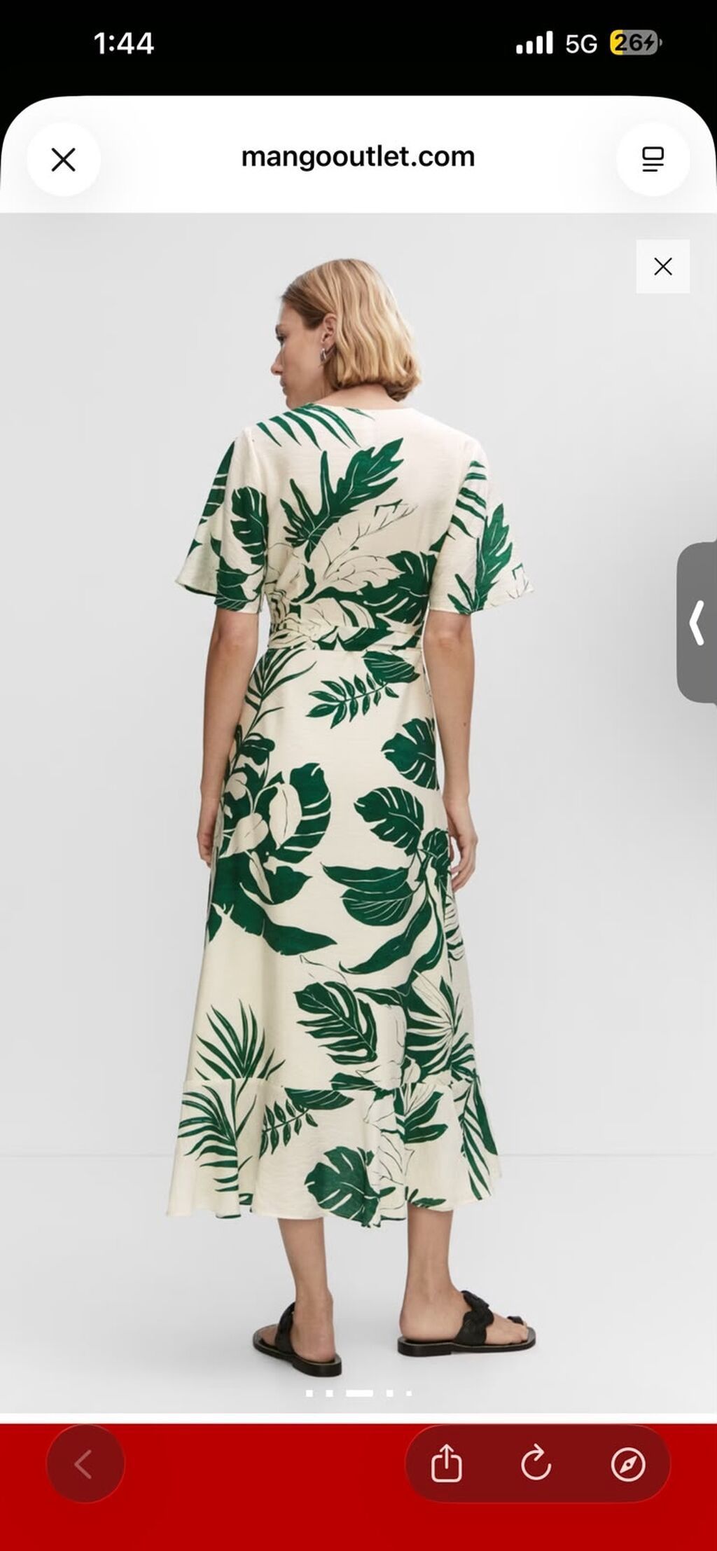 MANGO Tropical Print Wrap Dress – firfırlı, çarpaz bağlamalı midi don — Şəxsi əşyalar, Bakı (5)