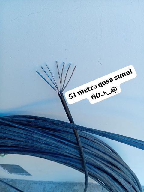 Məhsul: 51 metr “qosa sunul” kabel Qiymət: 60₼ Təsvir: - Təxminən