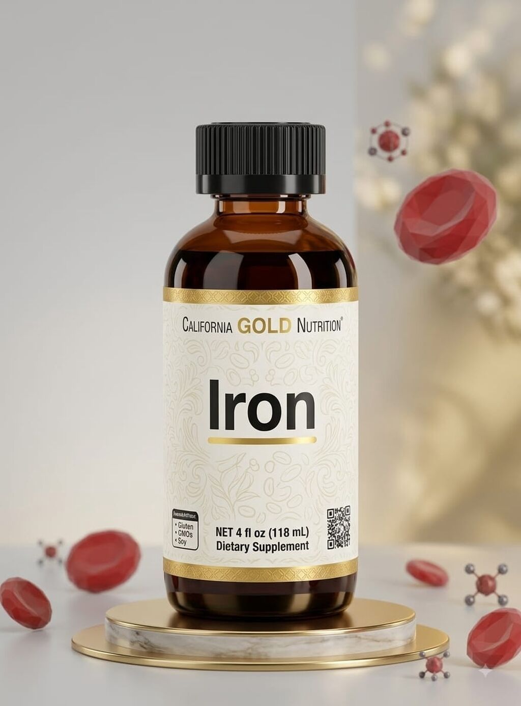 Məhsul: California Gold Nutrition – Iron (dəmirlə zəngin qida əlavəsi)