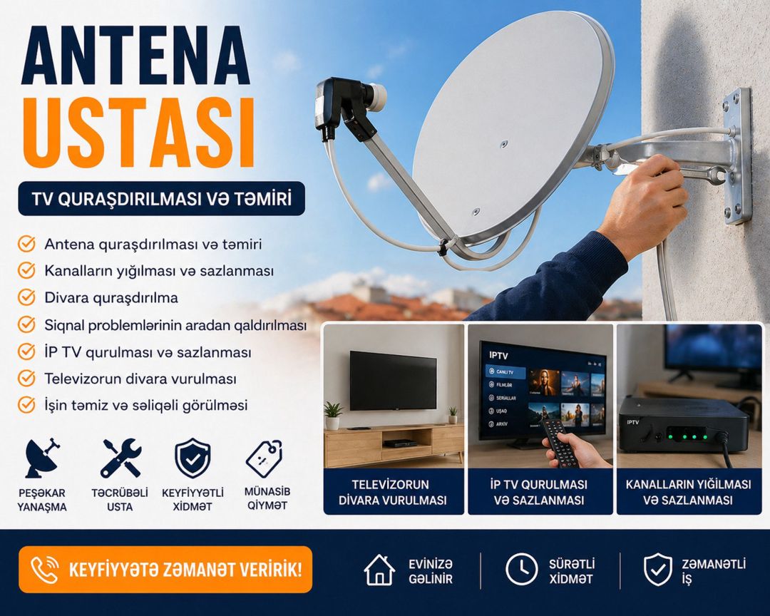 Anten və TV xidmətləri — Mallar, Bakı