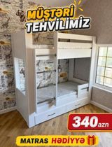 Ağ rəngdə iki mərtəbəli uşaq çarpayısı - Kompakt dizayn: yuxarı və — Children's room