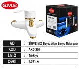 G.M.S ZİRVE MIX – ağ/qızılı rəngdə banyo bataryası - Model/kod: AKD — Mallar