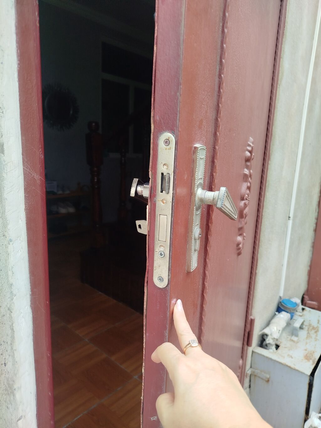 Mənzil üçün İşlənmiş Giriş qapısı 90x220 sm Ünvandan götürmə — Mallar, Xırdalan (2)