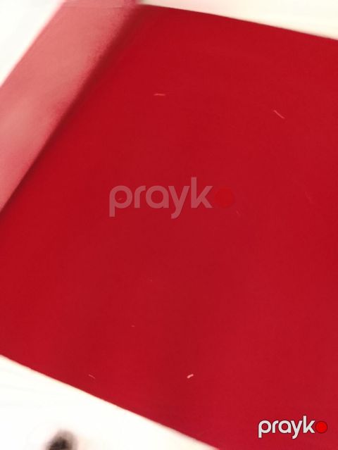 Qırmızı rəngli parça materialı - Rəng: Parlaq qırmızı - Naxış: Düz — Bakı