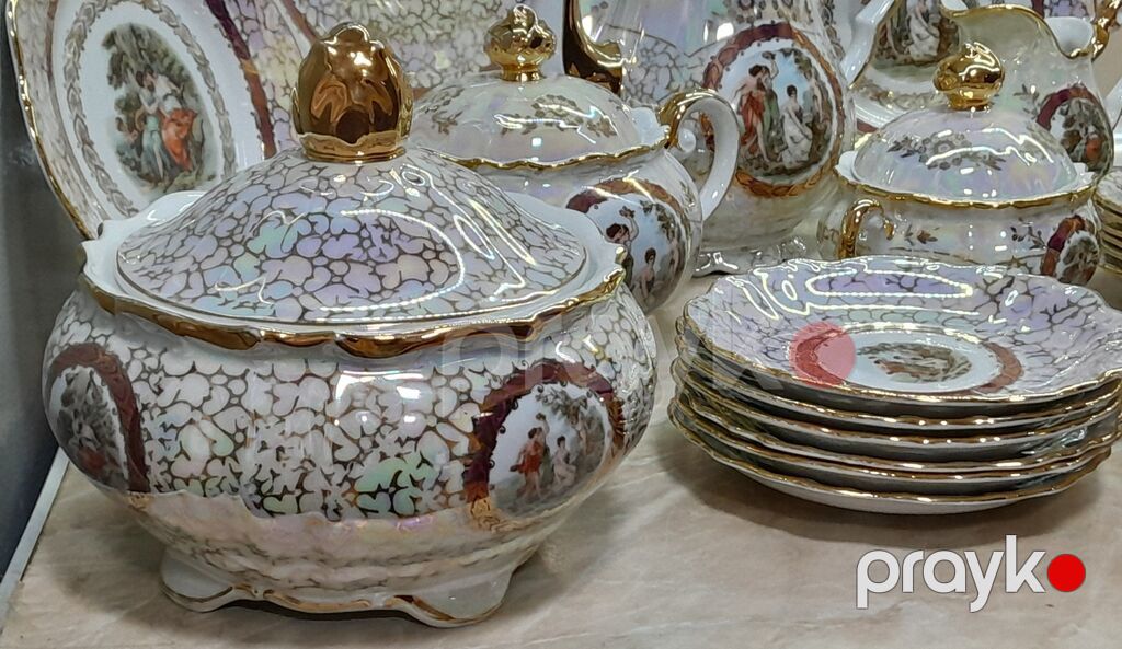 Çay dəsti, Farfor, 6 nəfərlik, Almaniya — Süfrə qabı, Bakı (6)