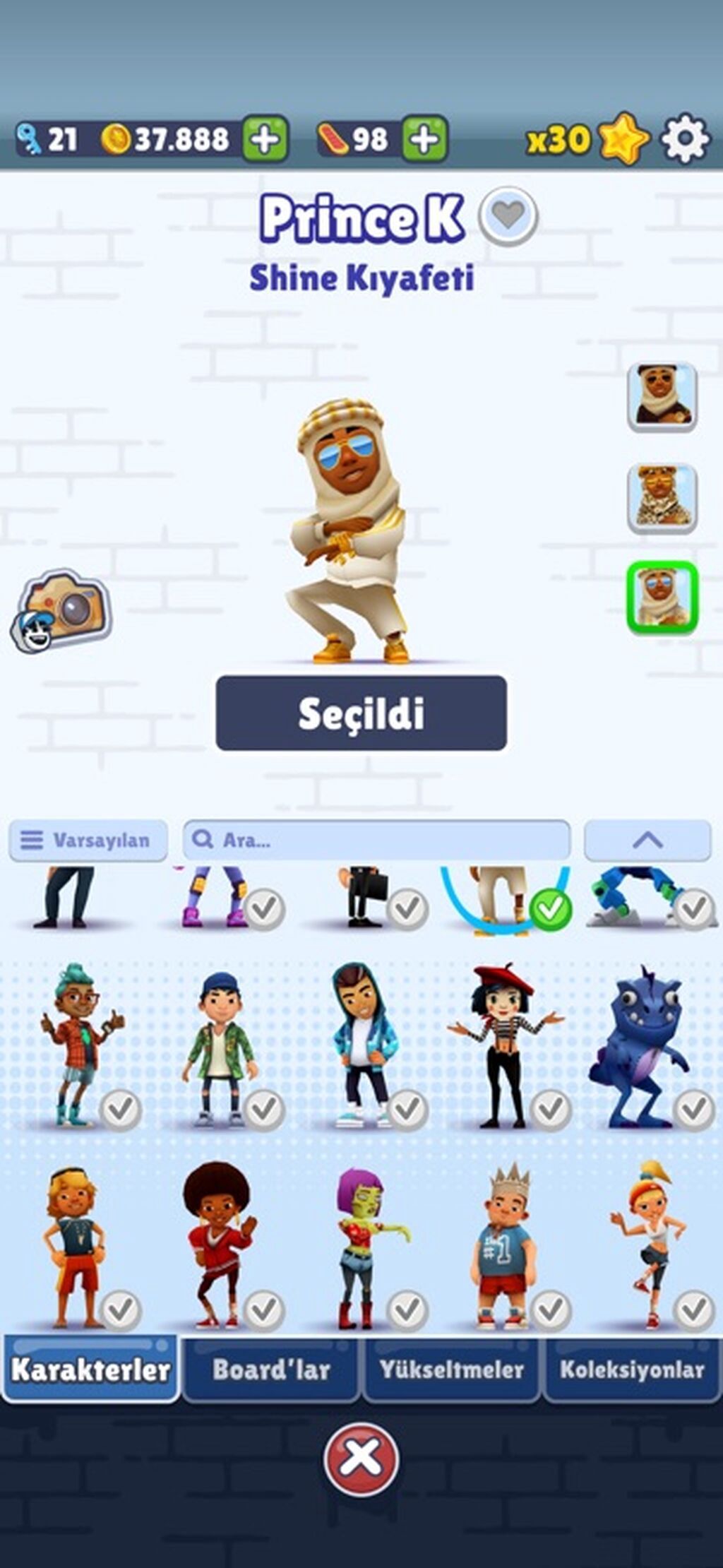 Subway Surfers hesabı – Prince K (Shine Kıyafeti) + geniş kolleksiya — Elektronika, Mehdiabad (2)