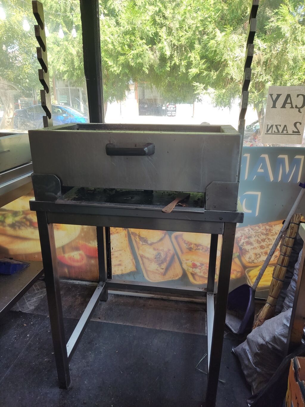 Paslanmayan poladdan restoran tipli manqal/şaşlıq sobası - Material — Mallar, Bakı