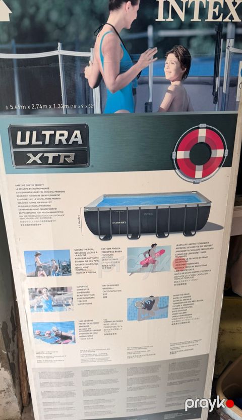 Intex Ultra XTR hovuz, 5.49m x 2.74m x 1.32m, 1 mövsüm istifadə edilmiş — Bakı
