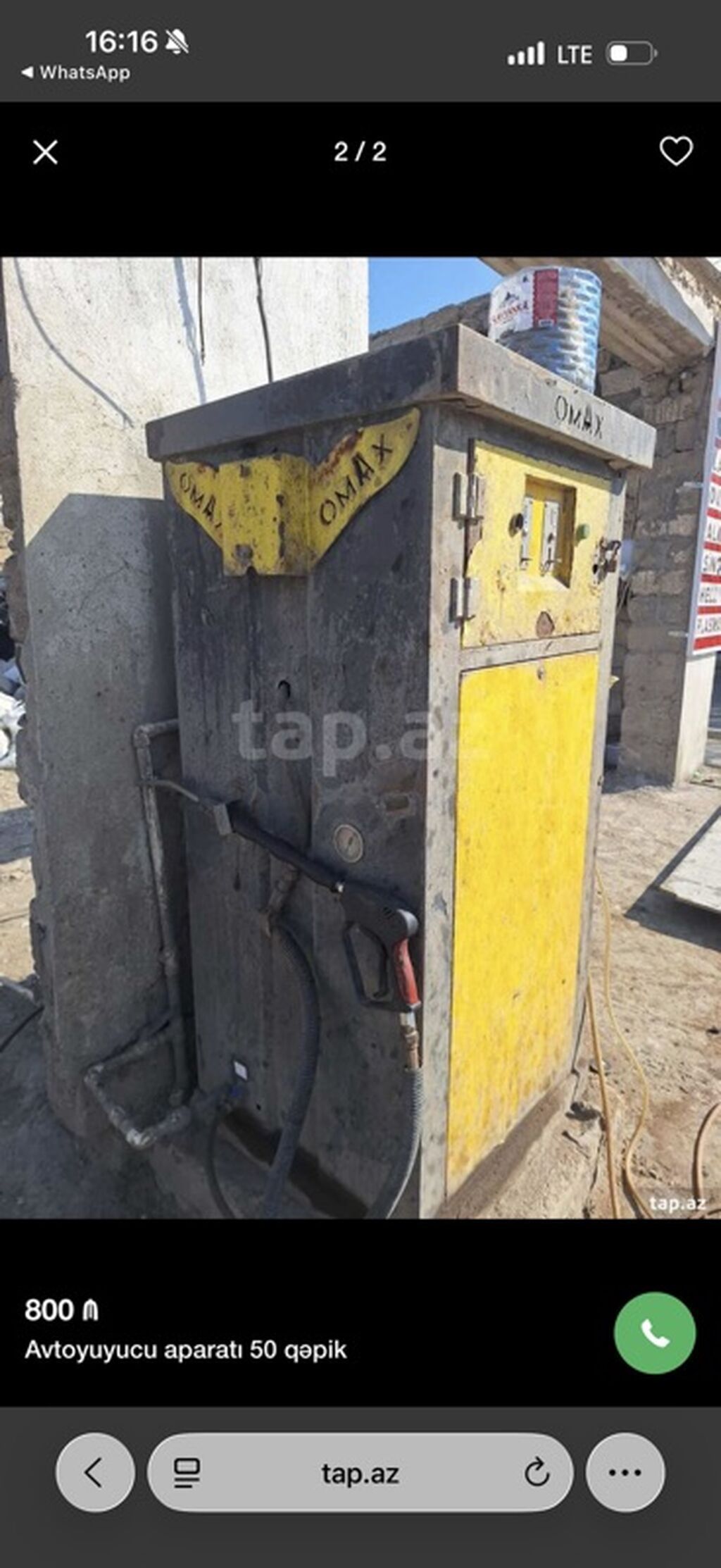 OMAX markalı avtoyuyucu aparatı - Avtomat yuma terminalı, sikkə ilə — Mallar, Bakı