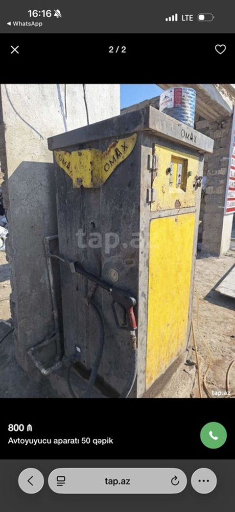 OMAX markalı avtoyuyucu aparatı - Avtomat yuma terminalı, sikkə ilə