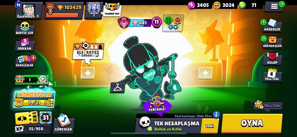 Brawl Stars hesabı – yüksək səviyyəli və tam kolleksiya - Kupa: 103 — Mallar, Şəki (2)