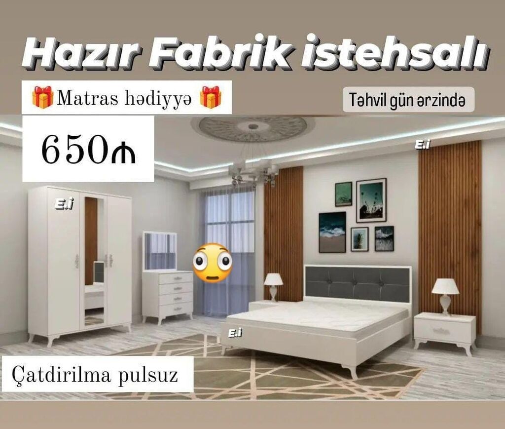 Düz masa, Stulsuz, Polkalı, Siyirməli, Teksturalı laminat — Mebel, Bakı (3)