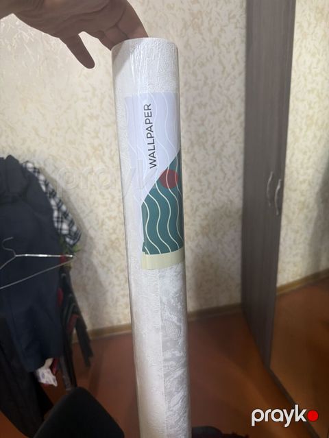 Ağ rəngli divar kağızı rulosu - Material: vinil əsaslı (etiketdə — Digah