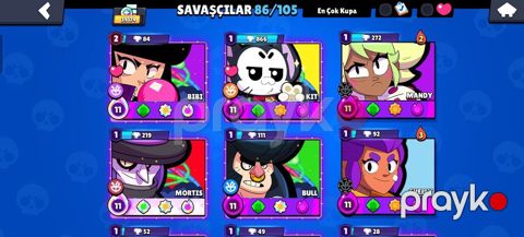 Brawl Stars hesabı – yüksək səviyyəli, zəngin kontentli - Kupa sayı